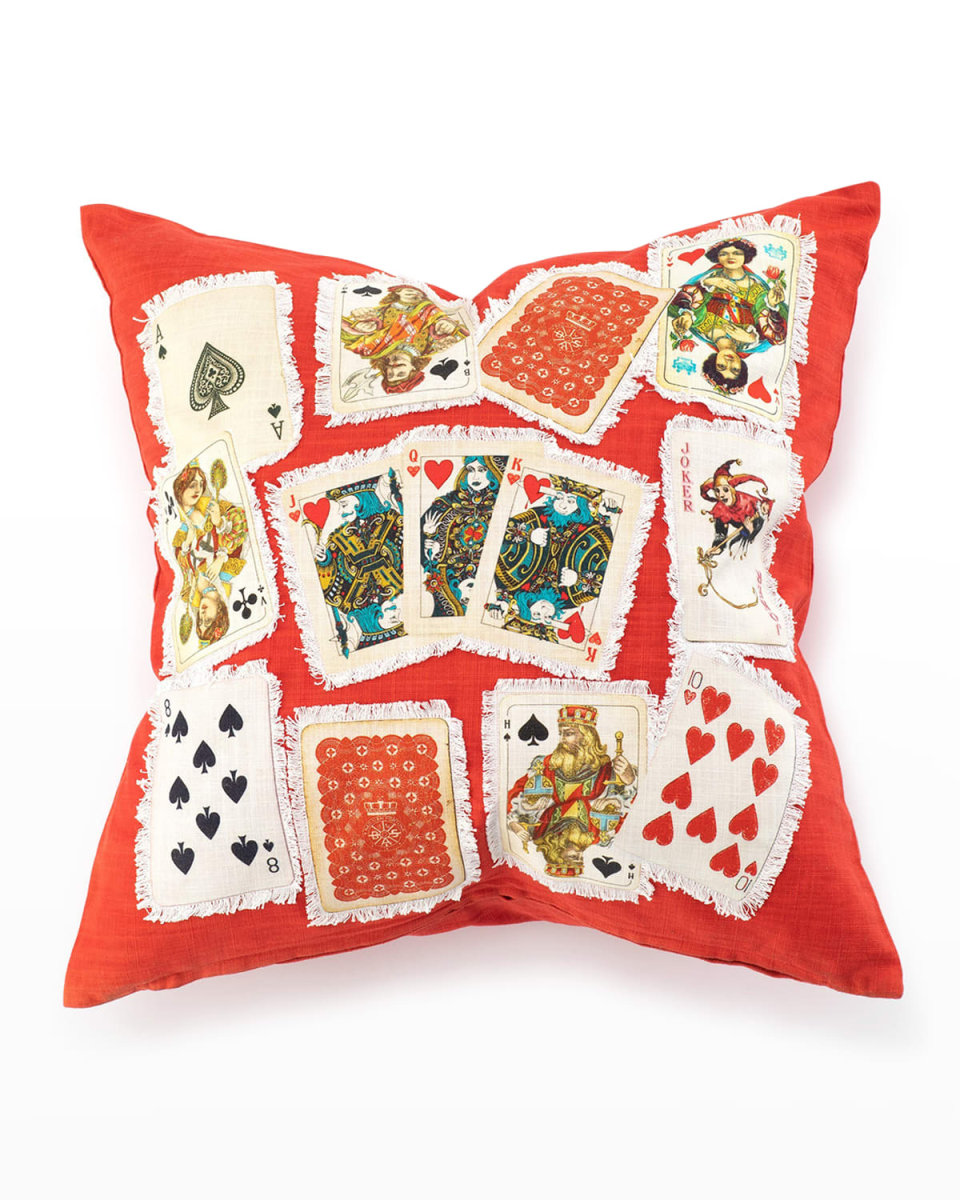 Casino Playing Cards Pillow